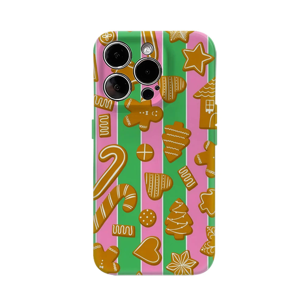 Husa iPhone Gingerbread Stripes Double layer Case
