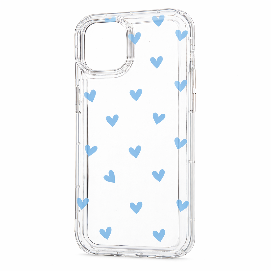 Husa transparenta iPhone Hearts
