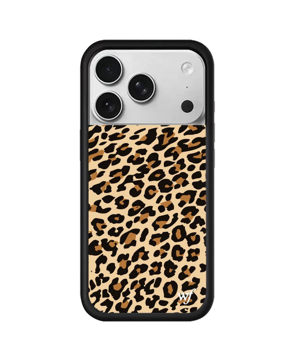 iPhone case with leopard print design on a white background , panthercase Couture