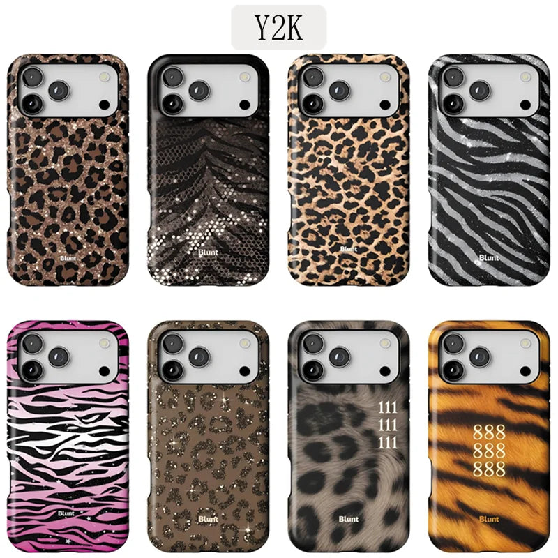 Husa iPhone Y2K Demure Glitter Zebra