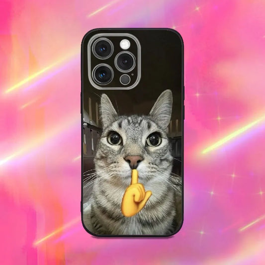 Husa iPhone Cat Memes SHUUSH