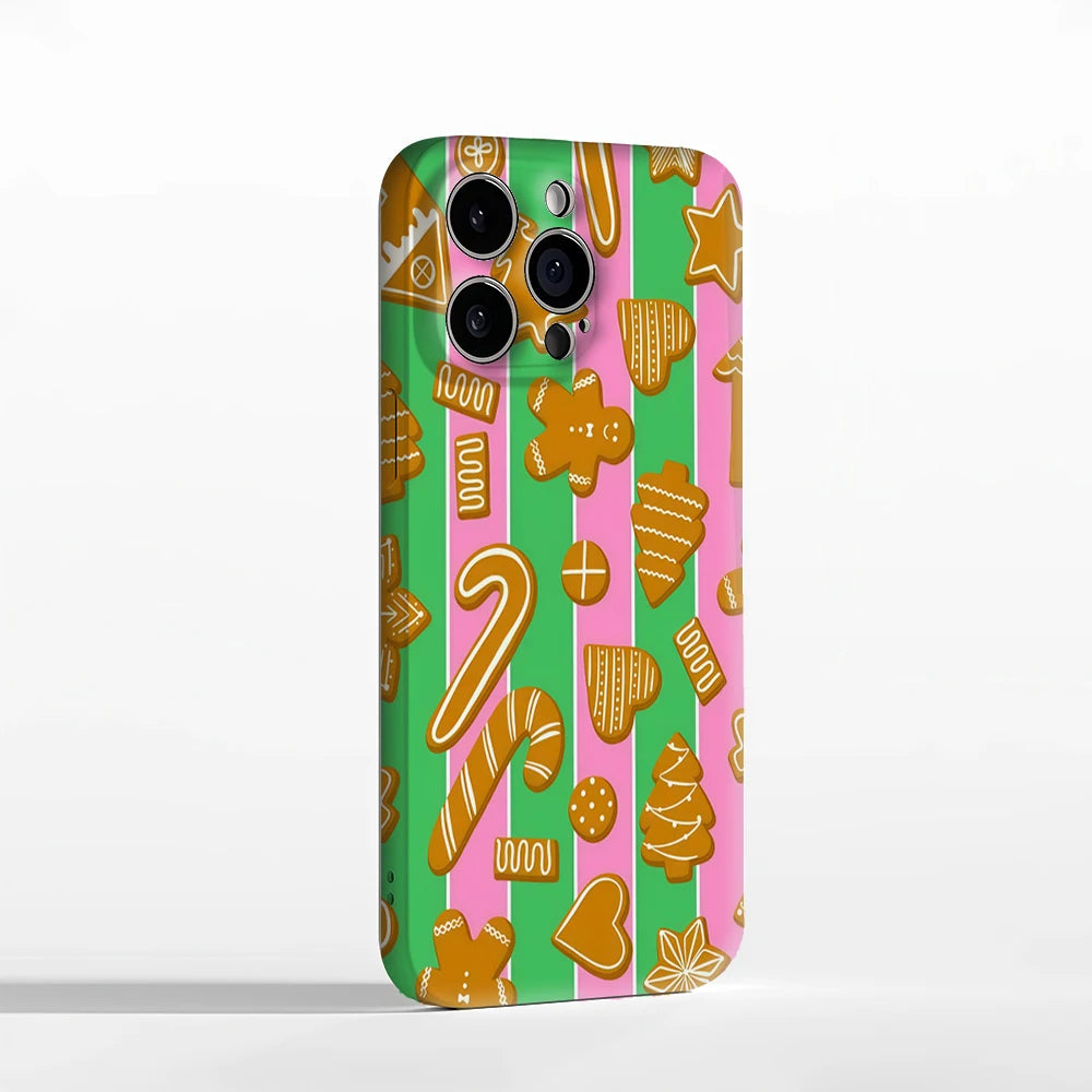 iPhone Gingerbread Stripes Double layer Case
