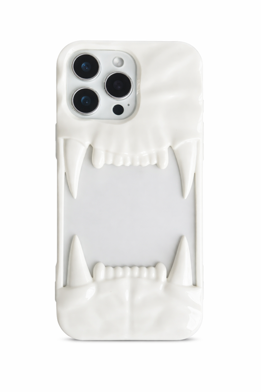 Husa iPhone Tiger Teeth Milk White